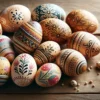 decorated easter eggs in italy