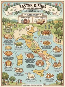Italian Easter food mao by region